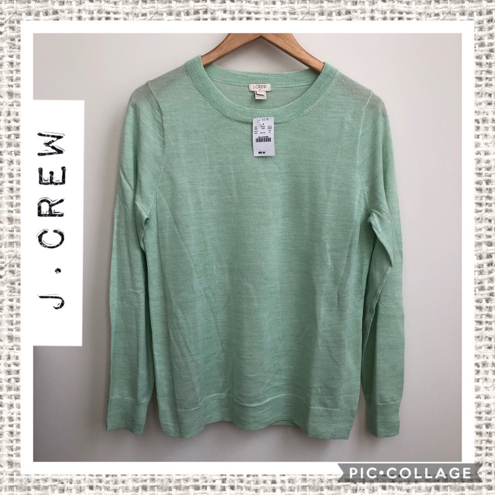 NWT J.Crew Mint Sheer Mint Sweater 💚